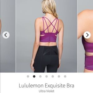 Lululemon Exquisite Bra in Ultra Violet size 6 RARE